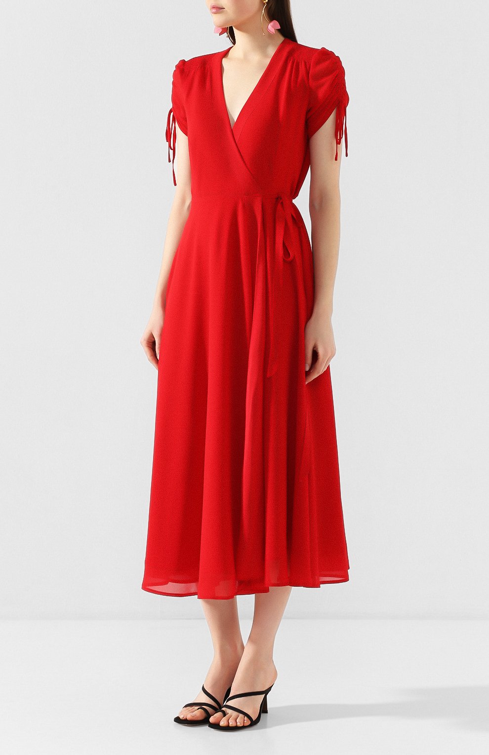 Платье-миди POLO RALPH LAUREN красного цвета по цене 31350 руб., арт. 211800190, фото 3 Платье-миди POLO RALPH LAUREN, арт. 211800190, фото 3