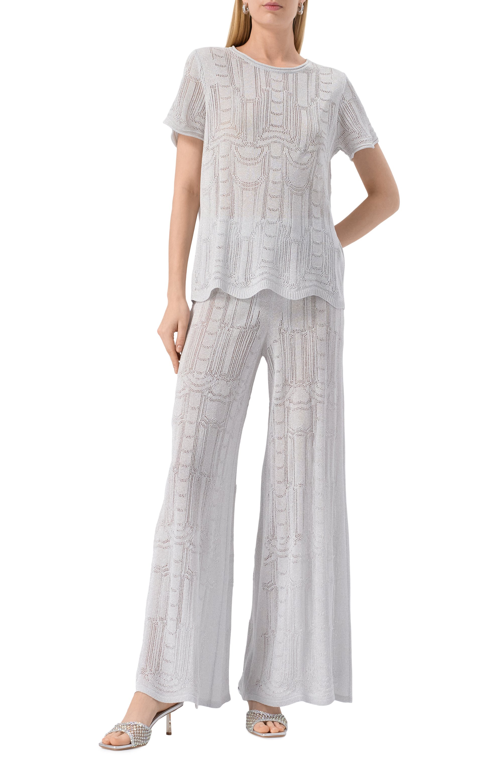 Пуловер из вискозы FREEAGE серого цвета по цене 25960 руб., арт. S25.JM067.9000.901, фото 2 Пуловер из вискозы FREEAGE, арт. S25.JM067.9000.901, фото 2