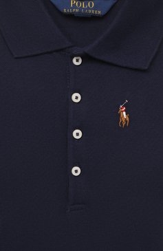 Детское хлопковое платье POLO RALPH LAUREN темно-синего цвета, арт. 311862342 | Фото 3 (Материал внешний: Хлопок; Девочки Кросс-КТ: Платье-одежда; Случай: Повседневный; Материал сплава: Проставлено; Драгоценные камни: Проставлено; Региональные ограничения белый список (Axapta Mercury): Не проставлено; Нос: Не проставлено; Рукава: Без рукавов; Ростовка одежда: 2 года | 92 см, 3 года | 98 см, 4 года | 104 см)