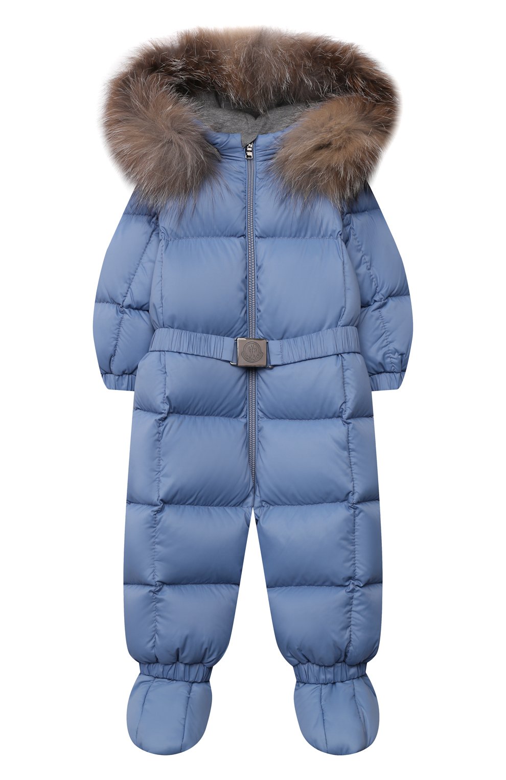 Пуховый комбинезон с мехом MONCLER, арт. G2-951-1G506-02-53079/9-12M, фото 1