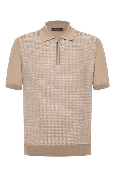 Мужская поло из шелка и хлопка STEFANO RICCI, арт. K212038P31/F26194_004