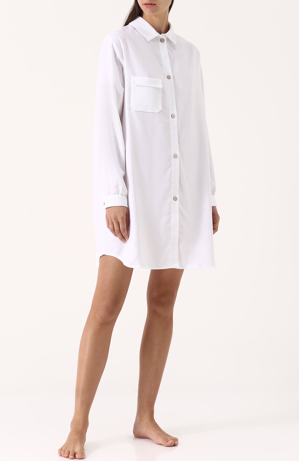 Однотонная хлопковая сорочка свободного кроя CELESTINE, арт. 20000667/VIRGINIA, фото 2