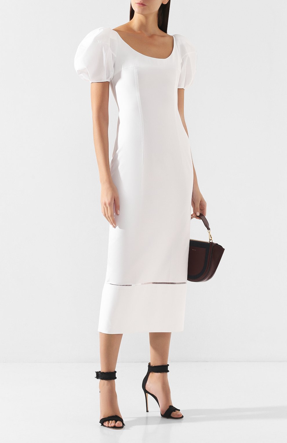 Хлопковое платье KHAITE белого цвета по цене 99500 руб., арт. 5090108/ALLIS0N, фото 2 Хлопковое платье KHAITE, арт. 5090108/ALLIS0N, фото 2
