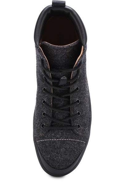 Высокие текстильные кеды на шнуровке с кожаной отделкой PREMIATA, арт. 31185/TWEED, фото 5