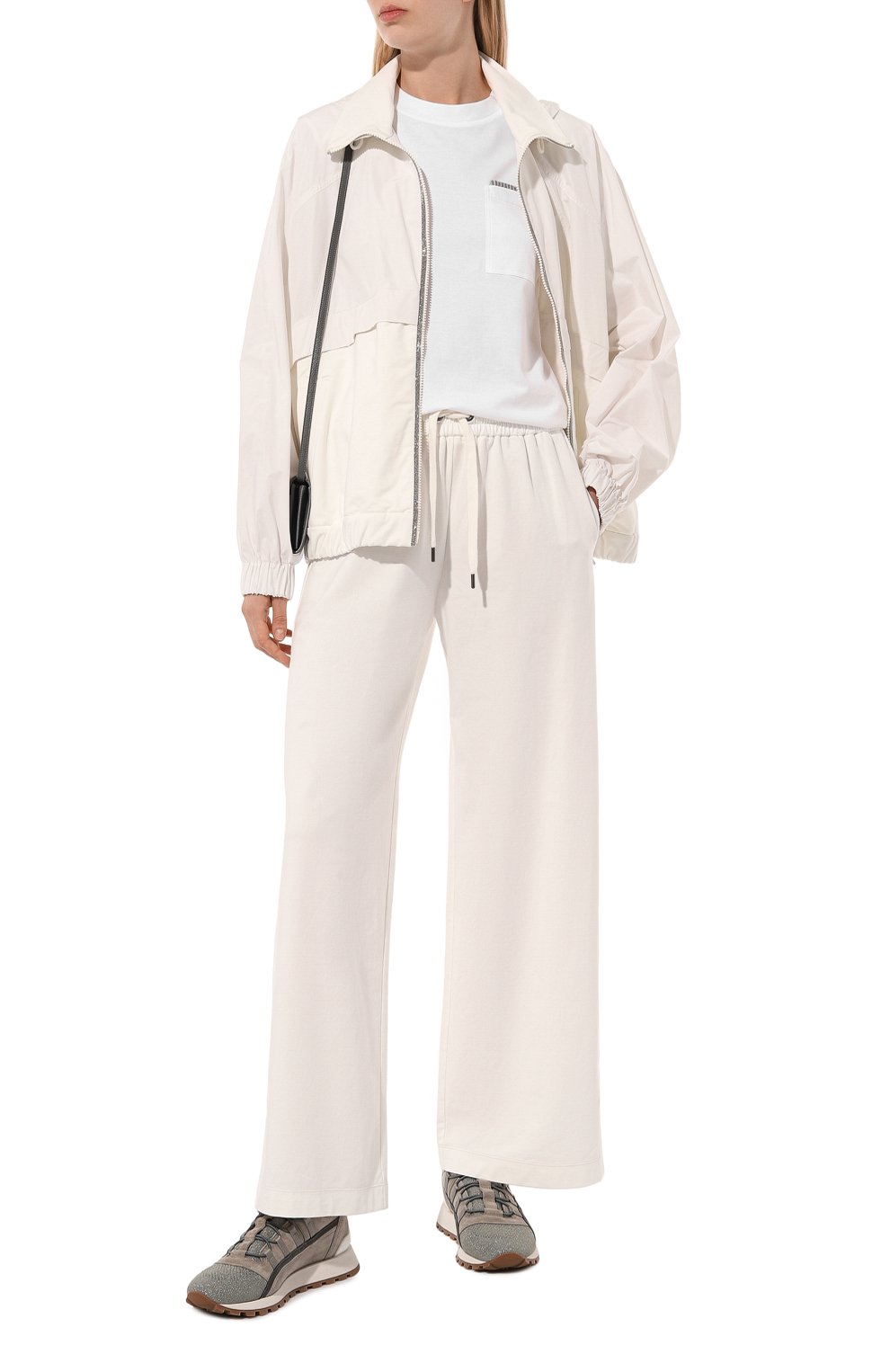 Хлопковая футболка BRUNELLO CUCINELLI белого цвета по цене 69950 руб., арт. M0T81HR200, фото 2 Хлопковая футболка BRUNELLO CUCINELLI, арт. M0T81HR200, фото 2