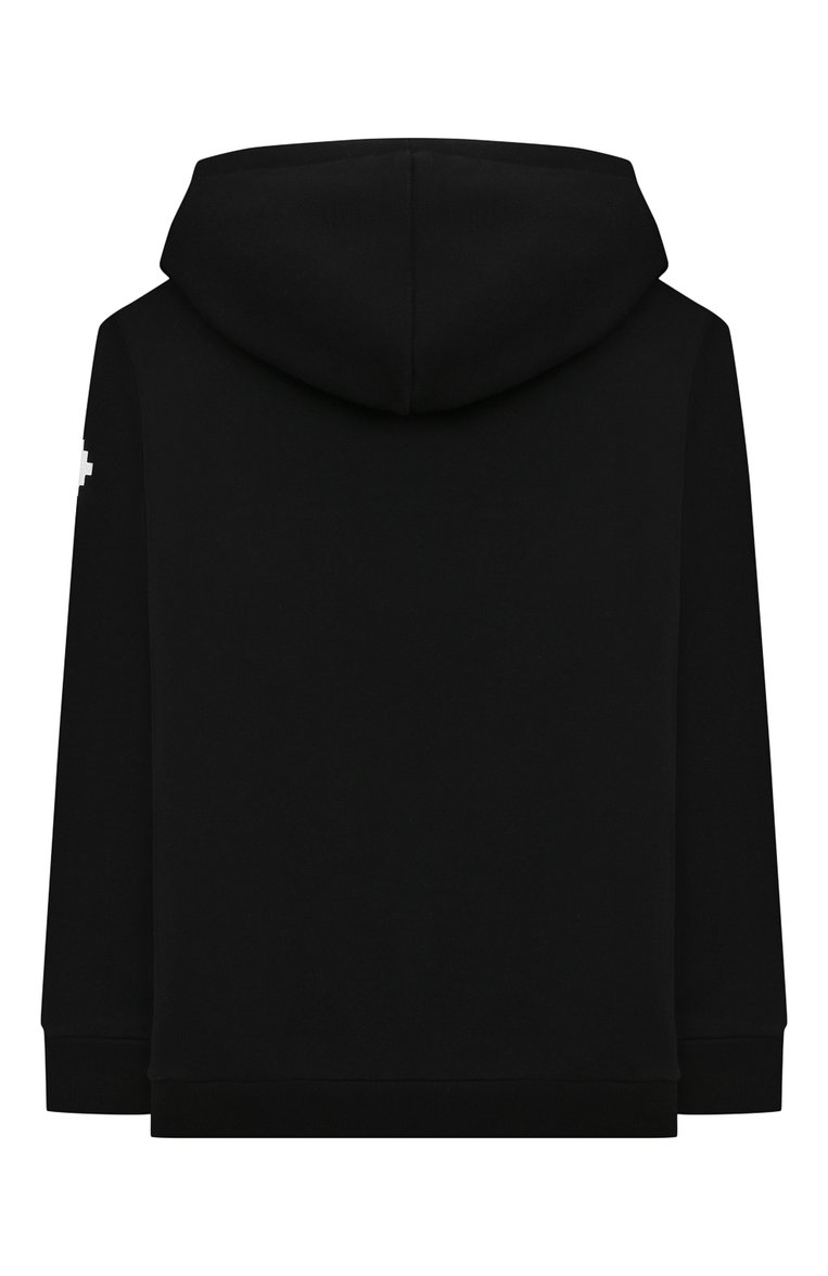 Детский хлопковое худи MARCELO BURLON KIDS OF MILAN черного цвета, арт. 21E/B/MB/2103/0020/2-6Y | Фото 2 (Материал внешний: Хлопок; Рукава: Длинные; Региональные ограничения белый список (Axapta Mercury): RU; Мальчики Кросс-КТ: Худи-одежда; Драгоценные камни: Проставлено; Материал сплава: Проставлено; Ростовка одежда: 6 лет | 116 см)