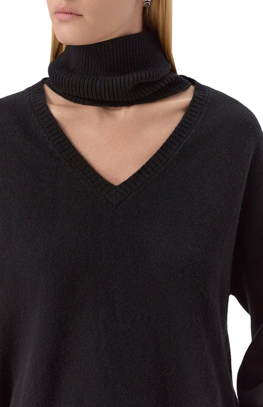 Пуловер из шерсти и кашемира Andrea Ya'aqov 25WMAG82/CASHMERE W00L Чёрный  25WMAG82/CASHMERE W00L Фото 5