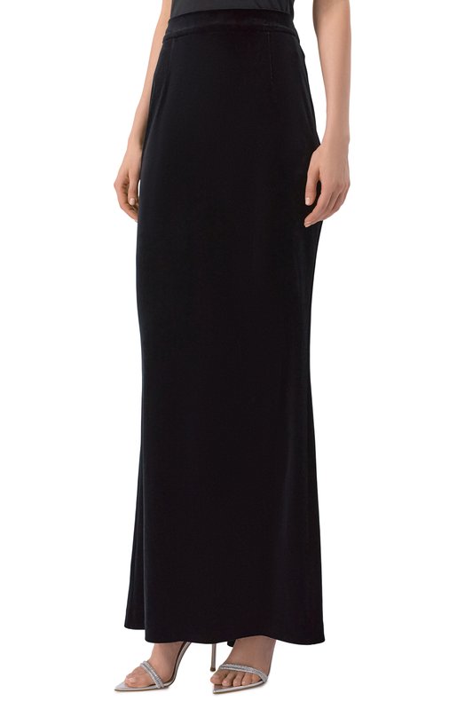 Бархатная юбка YANINA T-3186 Чёрный  T-3186 Фото 3