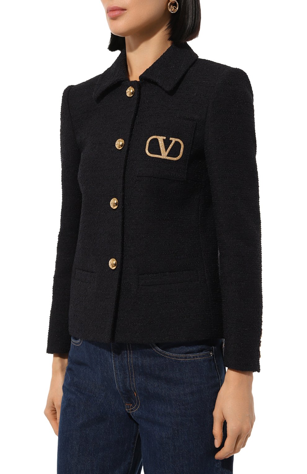 Жакет из хлопка и вискозы VALENTINO, арт. 5B3CE3907A6, фото 3