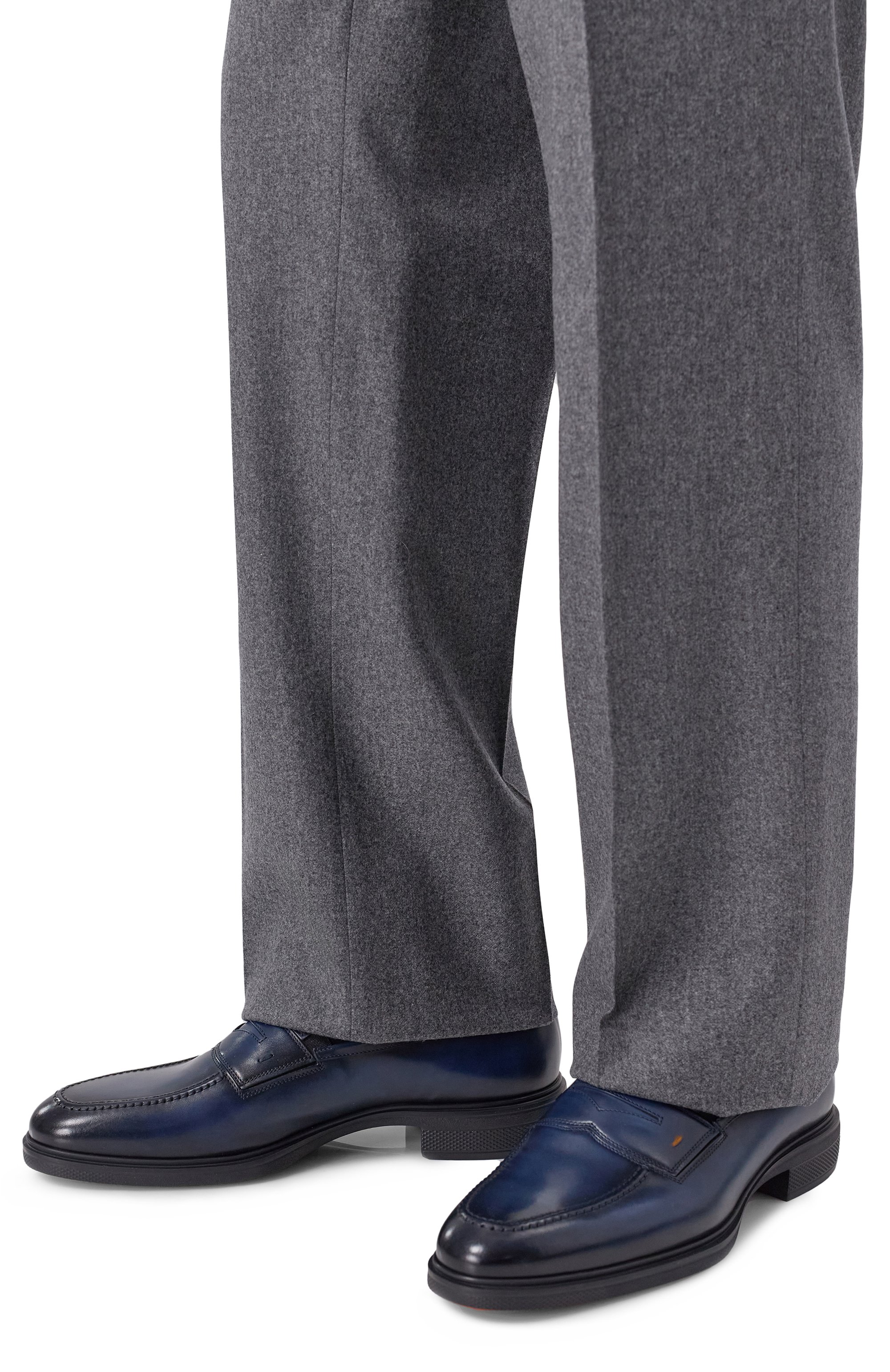 Кожаные пенни-лоферы easy SANTONI, арт. MGEG18964NEAXNTG, фото 3