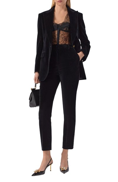 Боди DOLCE & GABBANA черного цвета по цене 197500 руб., арт. 09A21T/0N0AL, фото 2 Боди DOLCE & GABBANA, арт. 09A21T/0N0AL, фото 2