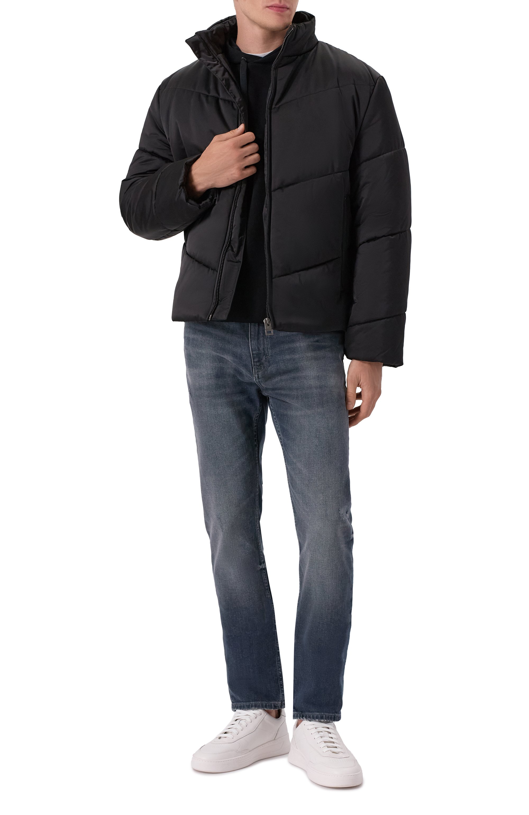 Пуховик HUGO черного цвета по цене 30950 руб., арт. 50541590, фото 2 Пуховик HUGO, арт. 50541590, фото 2