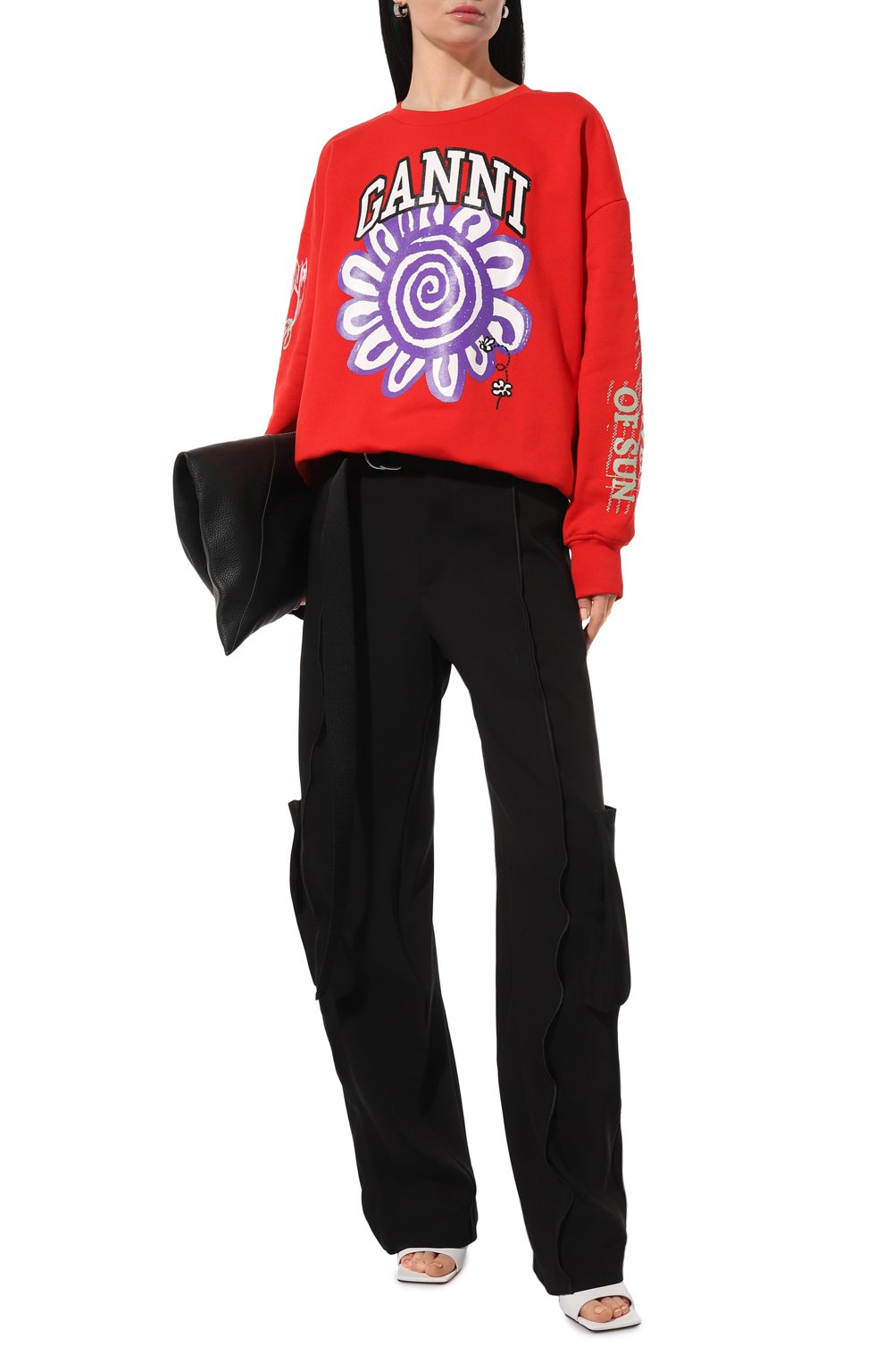 Хлопковый свитшот GANNI, арт. T3777, фото 2