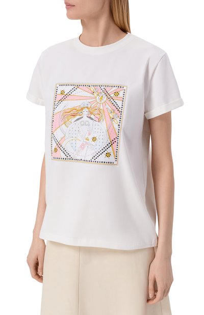 Хлопковая футболка SEVEN LAB белого цвета по цене 14280 руб., арт. CTR1.01.100.257.165, фото 3 Хлопковая футболка SEVEN LAB, арт. CTR1.01.100.257.165, фото 3