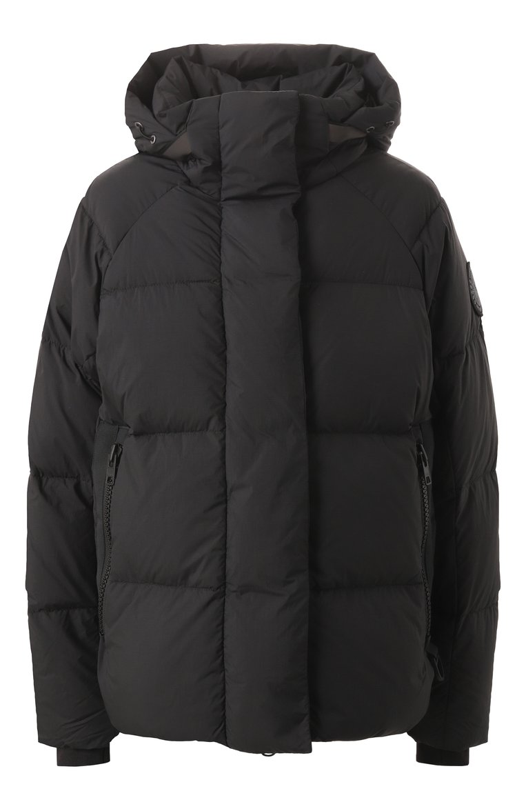 Женский пуховик junction CANADA GOOSE черного цвета, арт. 2602LB | Фото 1 (Длина (верхняя одежда): Короткие; Материал сплава: Проставлено; Драгоценные камни: Проставлено; Рукава: Длинные; Материал подклада: Синтетический материал; Стили: Кэжуэл; Кросс-КТ: Пуховик; Материал внешний: Синтетический материал)