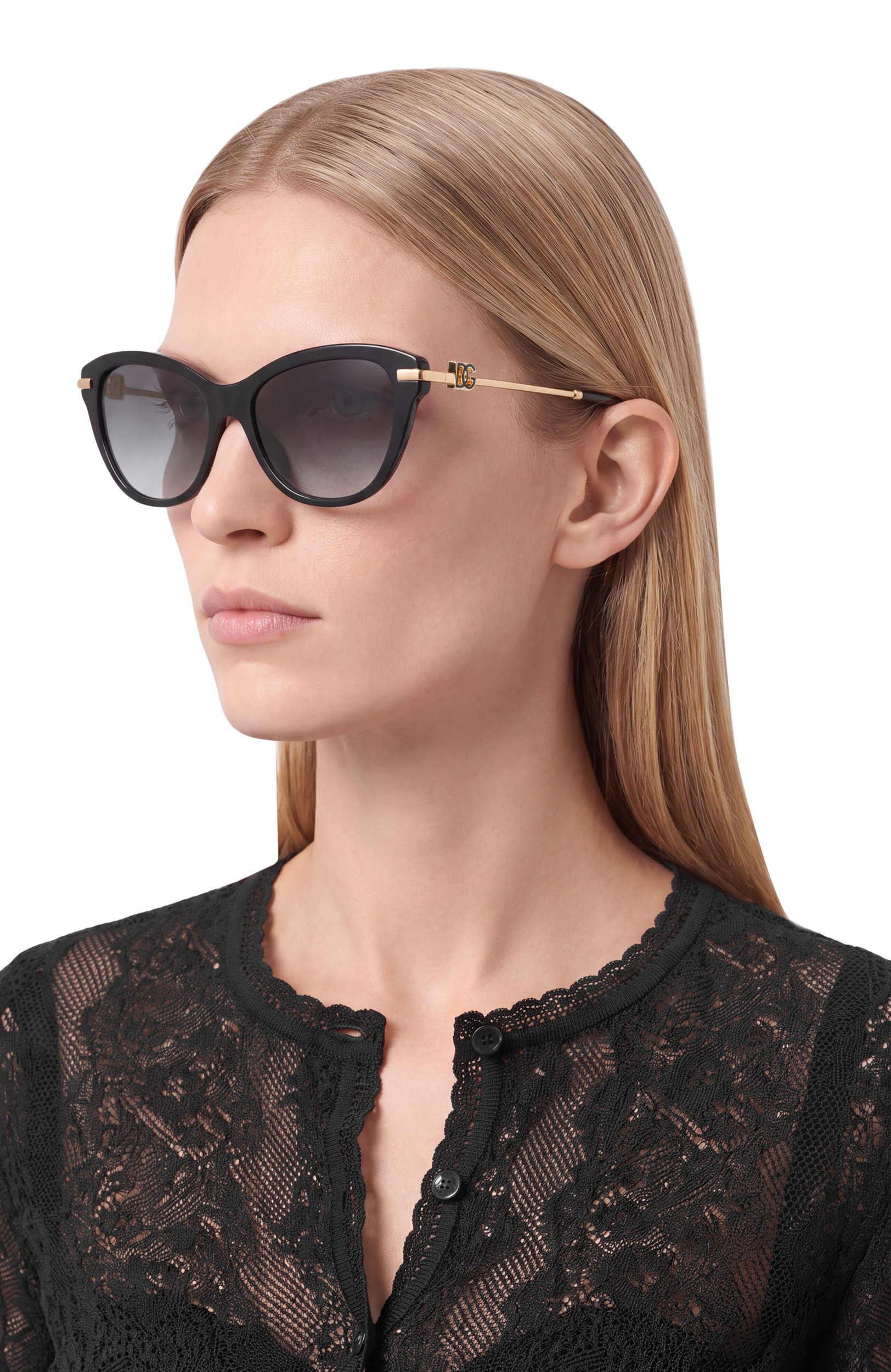 Солнцезащитные очки DOLCE & GABBANA черного цвета по цене 41200 руб., арт. 4534-501/8G, фото 2 Солнцезащитные очки DOLCE & GABBANA, арт. 4534-501/8G, фото 2