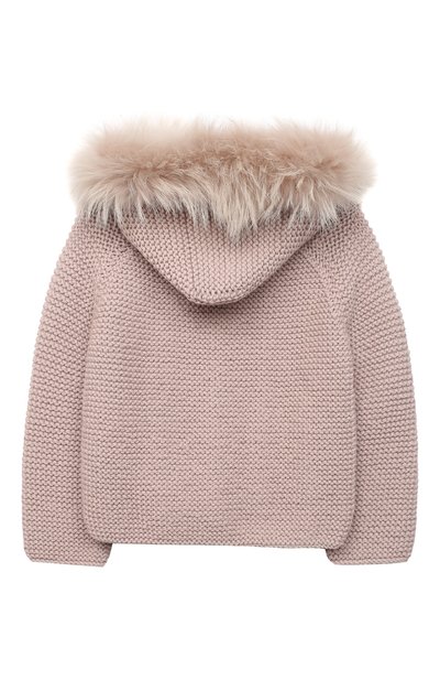 Шерстяной кардиган CASILDA Y JIMENA розового цвета по цене 31050 руб., арт. 774216028/5-6A, фото 2 Шерстяной кардиган CASILDA Y JIMENA, арт. 774216028/5-6A, фото 2