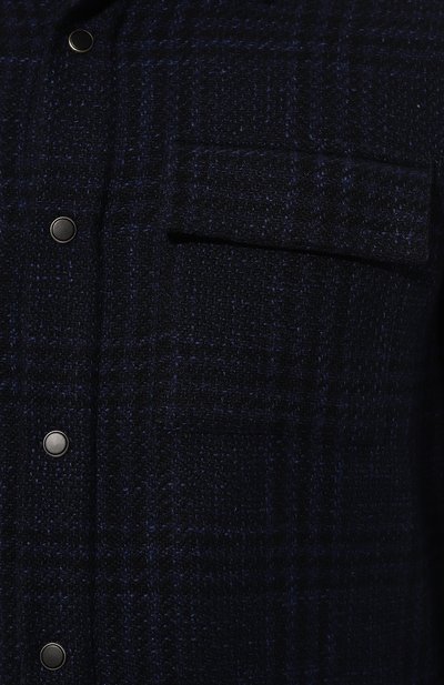 Рубашка из шерсти и шелка KITON, арт. UMCBUBAK0169E15, фото 5