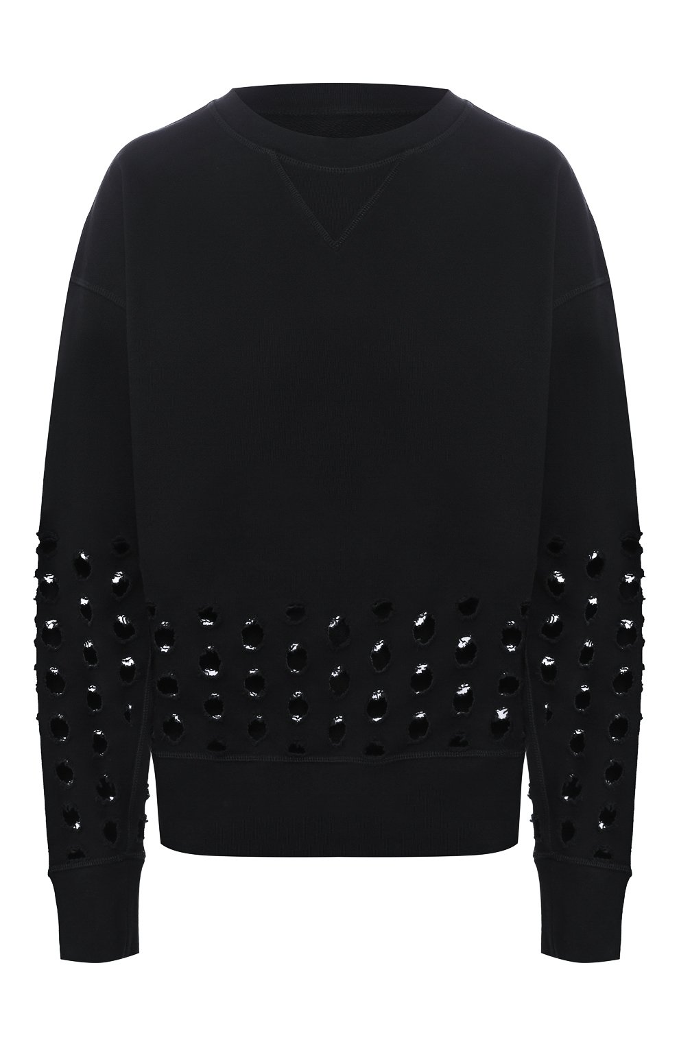 Хлопковый свитшот MAISON MARGIELA черного цвета по цене 58300 руб., арт. S29GU0062/S25403, фото 1 Хлопковый свитшот MAISON MARGIELA, арт. S29GU0062/S25403, фото 1