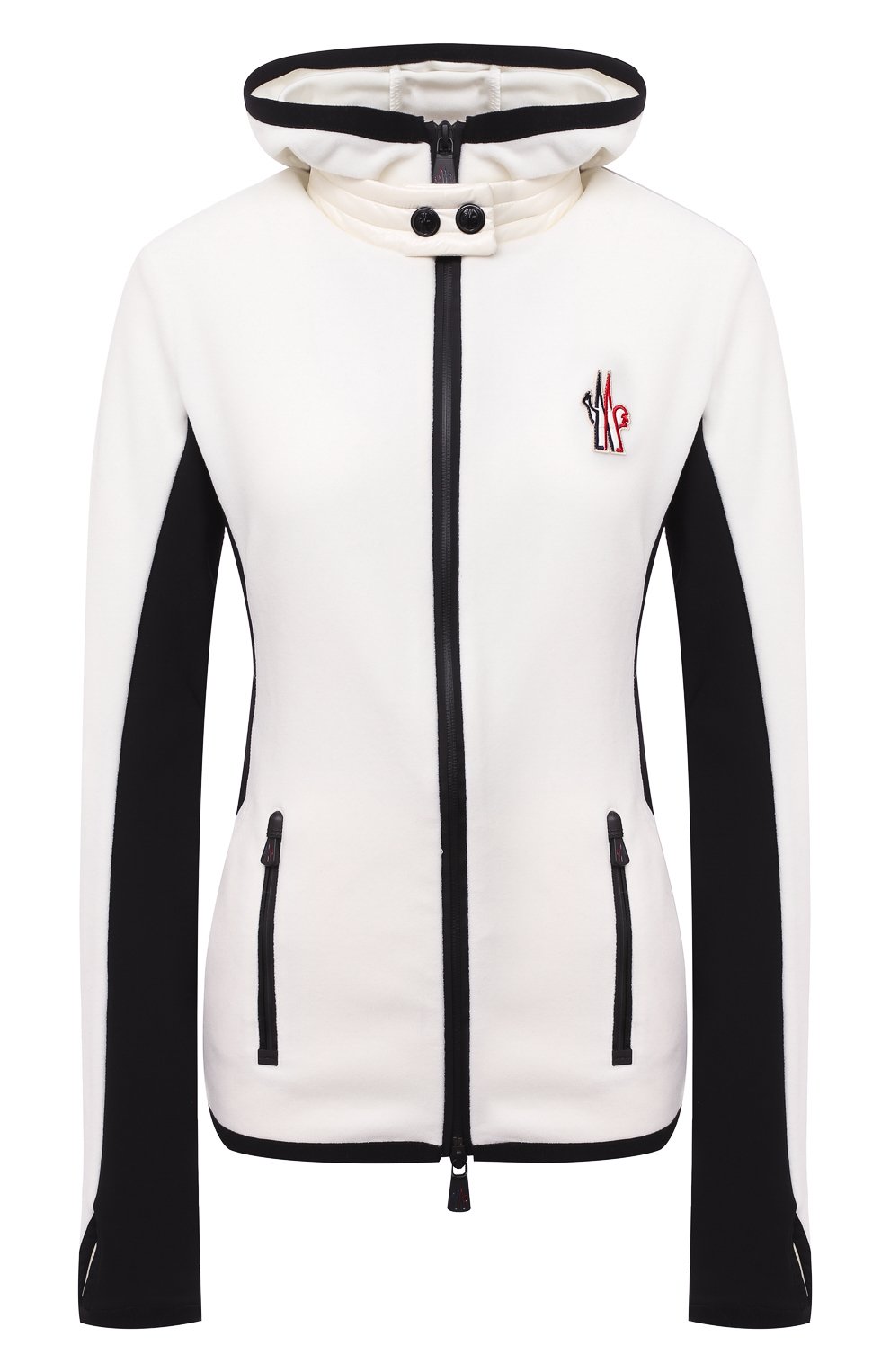 Кардиган MONCLER черно-белого цвета по цене 63000 руб., арт. F2-098-8G710-00-80093, фото 1 Кардиган MONCLER, арт. F2-098-8G710-00-80093, фото 1