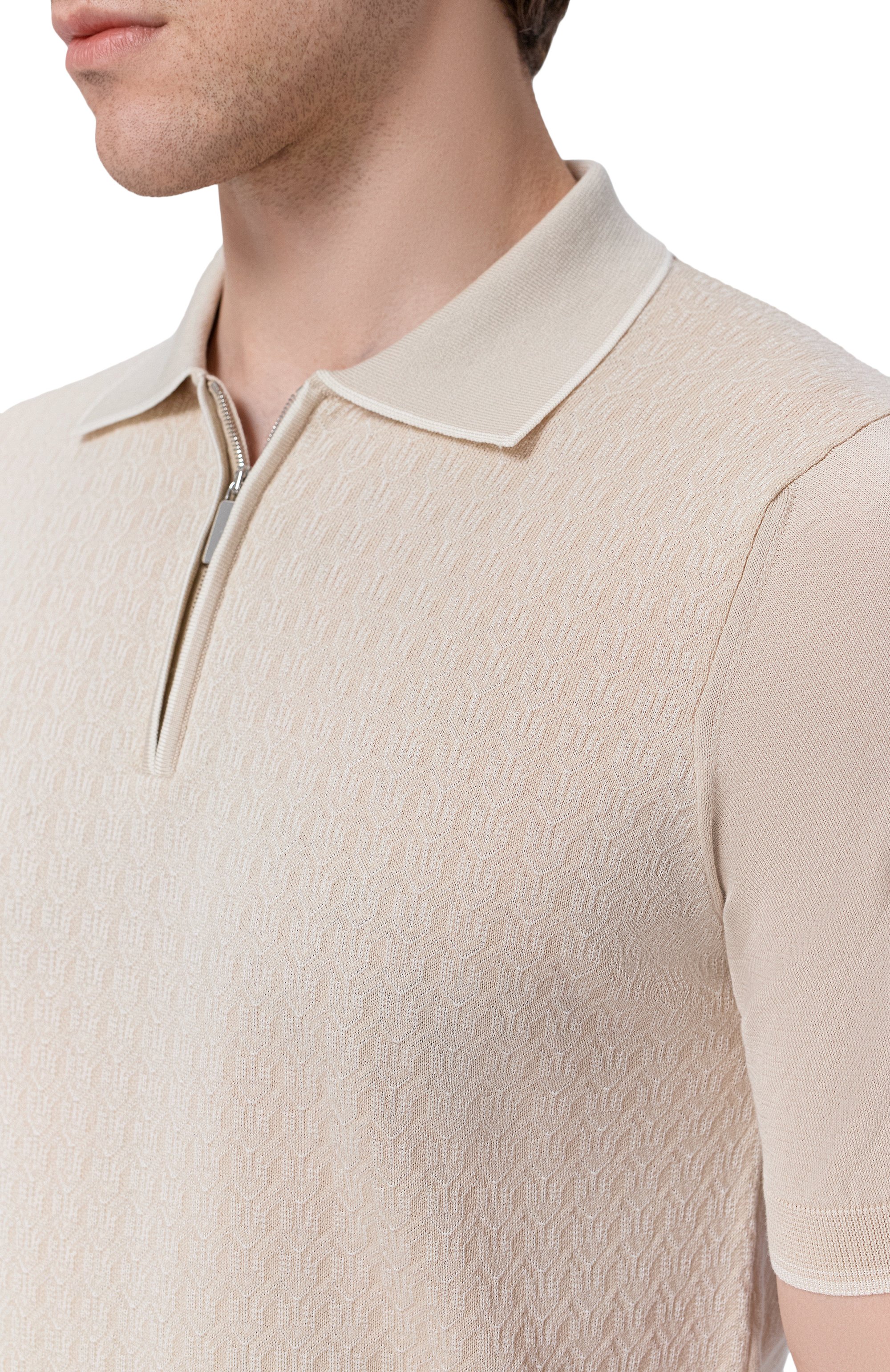 Поло из хлопка и шелка ANDREA CAMPAGNA, арт. SU26C0S280-01/C0S261, фото 5