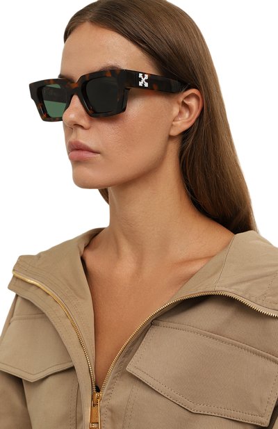 Солнцезащитные очки OFF-WHITE, арт. VIRGIL/HAVANA GREEN, фото 2