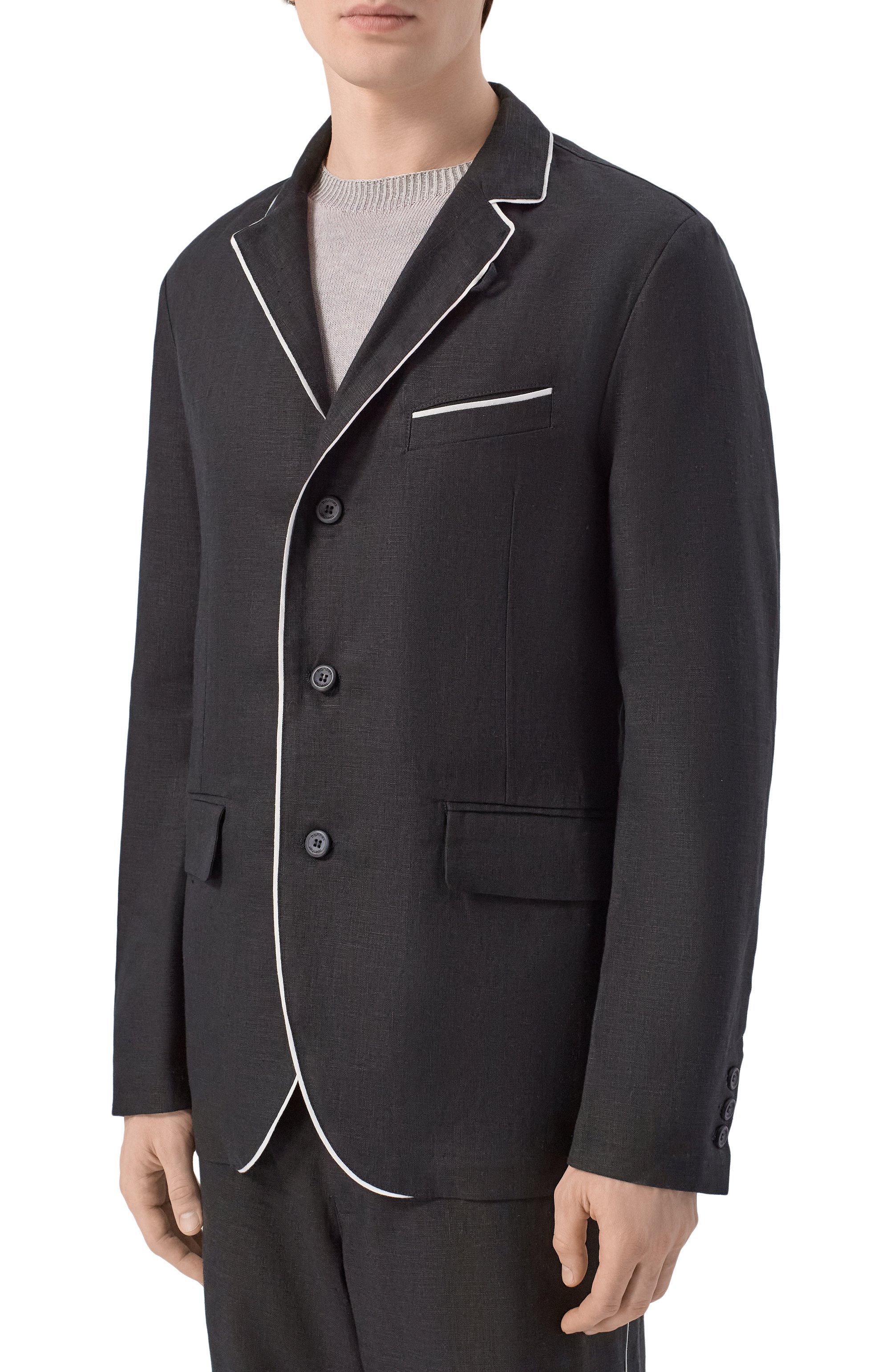 Льняной пиджак HANNES ROETHER, арт. LED32GER.602, фото 3