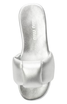 Кожаные шлепанцы MIU MIU, арт. 5XX546-3LAB-F0118, фото 1