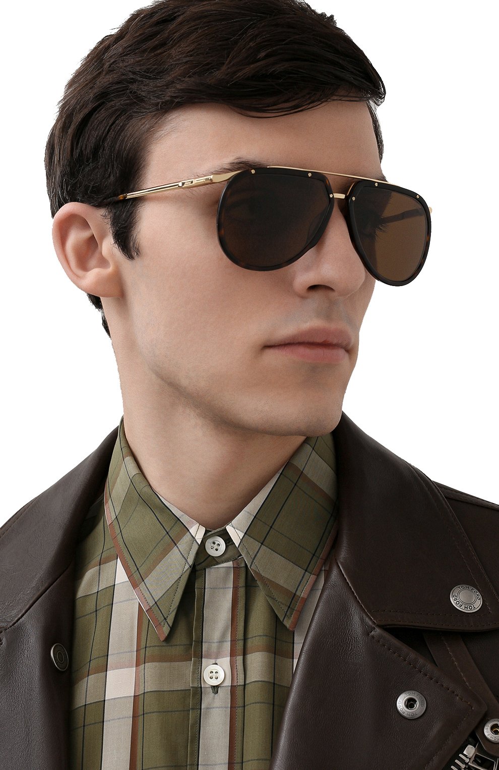 Солнцезащитные очки BRIONI светло-коричневого цвета по цене 37600 руб., арт. 0DC900/P3ZAC, фото 2 Солнцезащитные очки BRIONI, арт. 0DC900/P3ZAC, фото 2