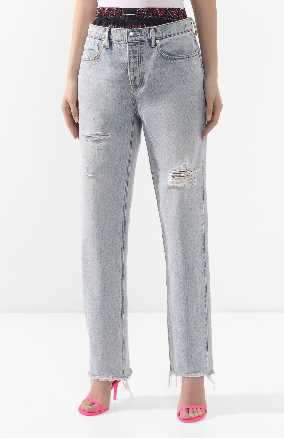 Джинсы ALEXANDERWANG.T синего цвета по цене 34300 руб., арт. 4DC1204572, фото 3 Джинсы ALEXANDERWANG.T, арт. 4DC1204572, фото 3