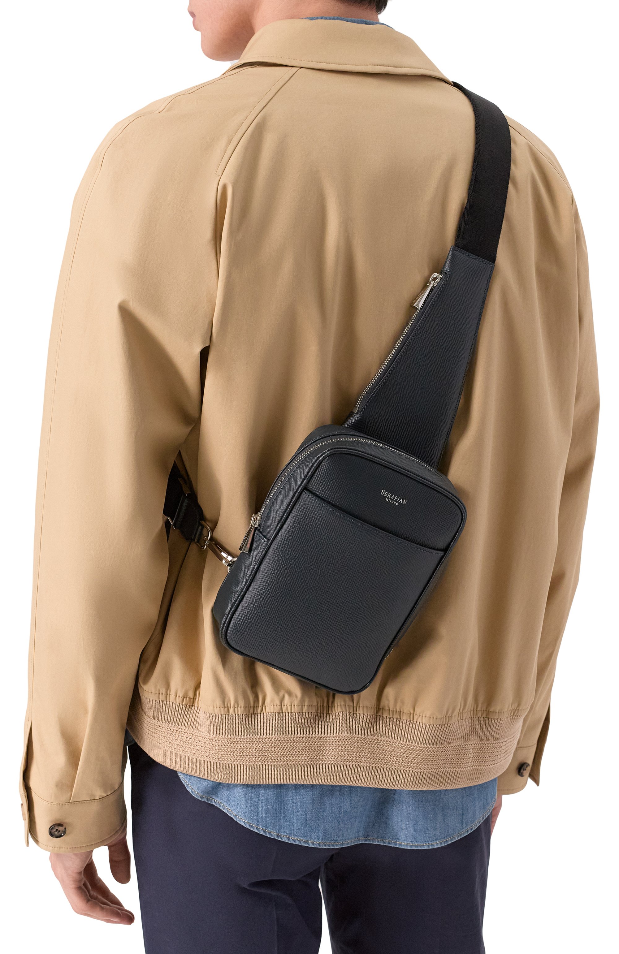 Рюкзак SERAPIAN MILANO темно-синего цвета по цене 121000 руб., арт. SREVLMML716515Y, фото 2 Рюкзак SERAPIAN MILANO, арт. SREVLMML716515Y, фото 2