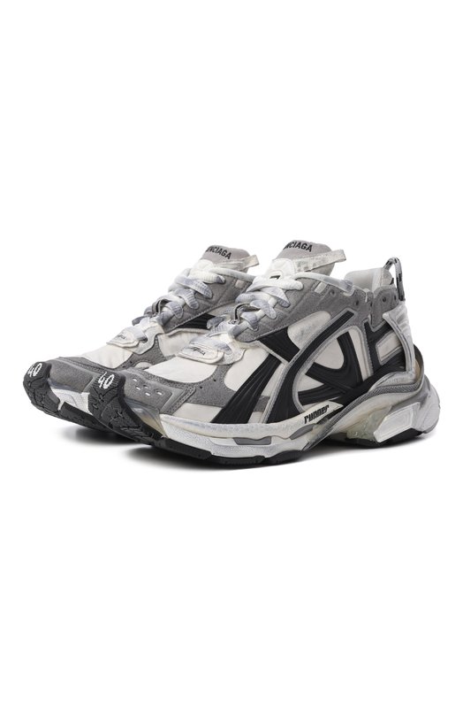 Текстильные кроссовки Runner Balenciaga 772767/W3RNY Серый 772767/W3RNY