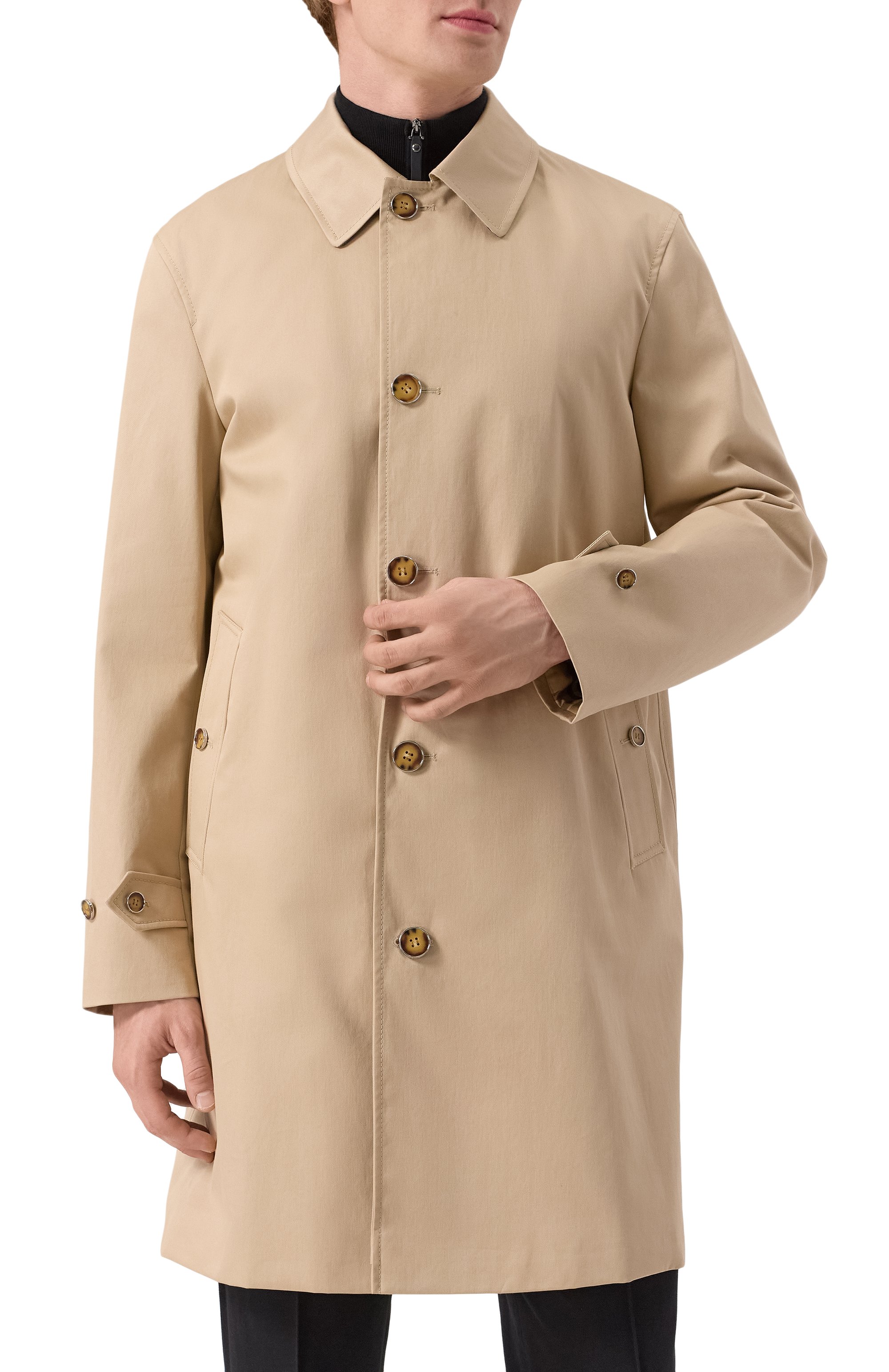 Хлопковый плащ BURBERRY, арт. 8050928, фото 3