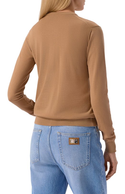 Кашемировый кардиган Dolce & Gabbana FXV09Z/JBW0P Бежевый  FXV09Z/JBW0P Фото 4