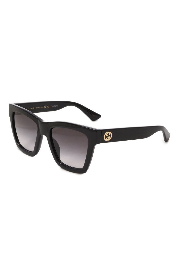 Женские солнцезащитные очки GUCCI черного цвета, арт. GG1714S 001 | Фото 1 (Тип очков: С/з; Материал: Пластик; Нос: Не проставлено; Региональные ограничения белый список (Axapta Mercury): Не проставлено; Очки форма: Квадратные; Оптика Гендер: оптика-женское)