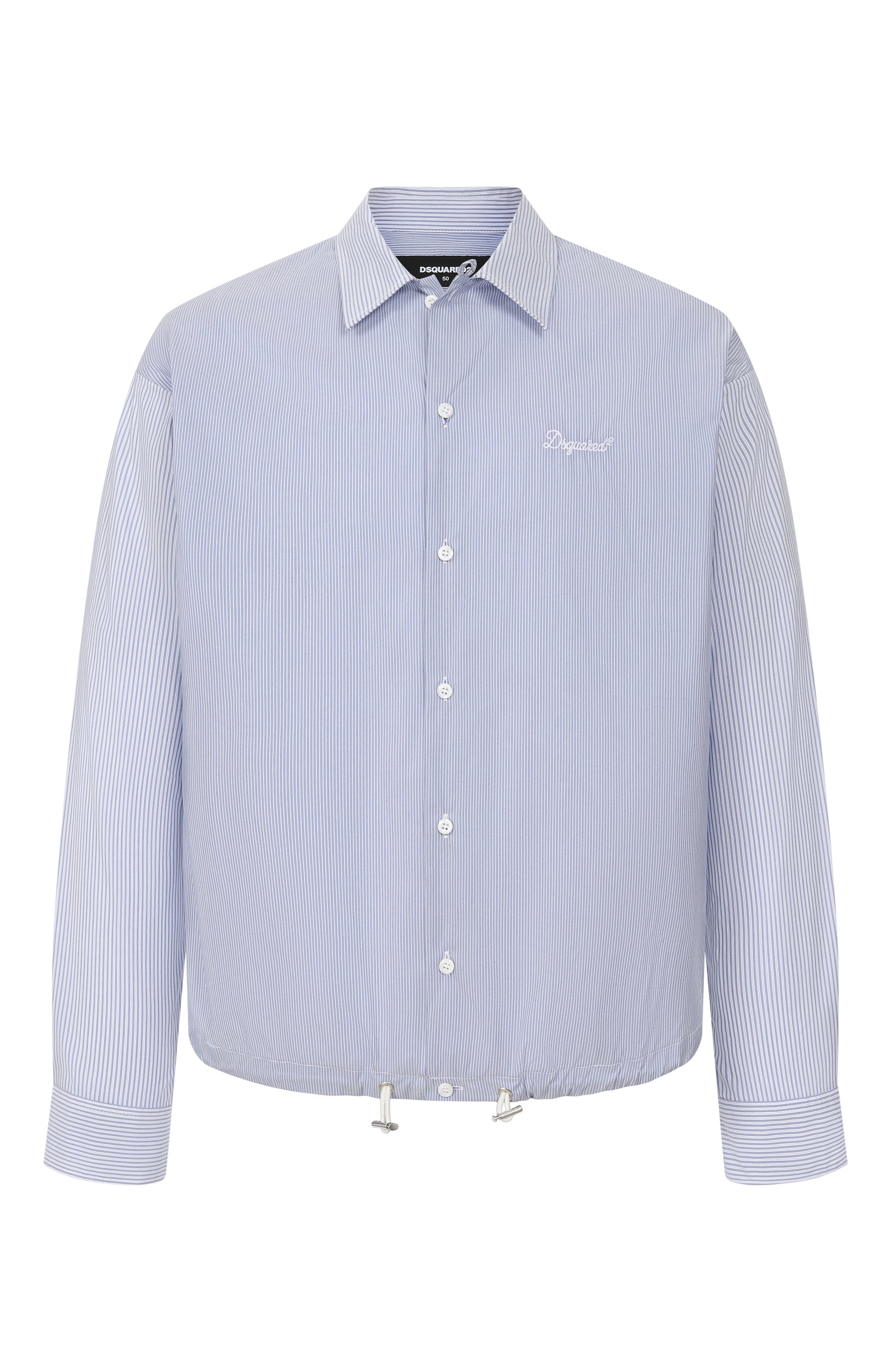 Рубашка DSQUARED2 голубого цвета по цене 78700 руб., арт. S74DM1052/D35525, фото 1 Рубашка DSQUARED2, арт. S74DM1052/D35525, фото 1