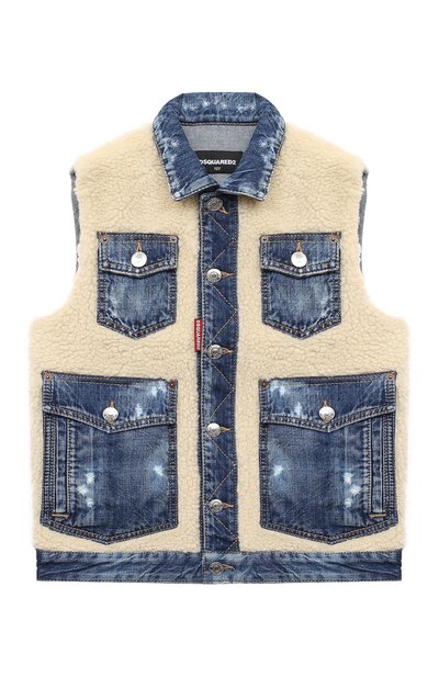 Джинсовый жилет DSQUARED2, арт. DQ0484-D002E, фото 1