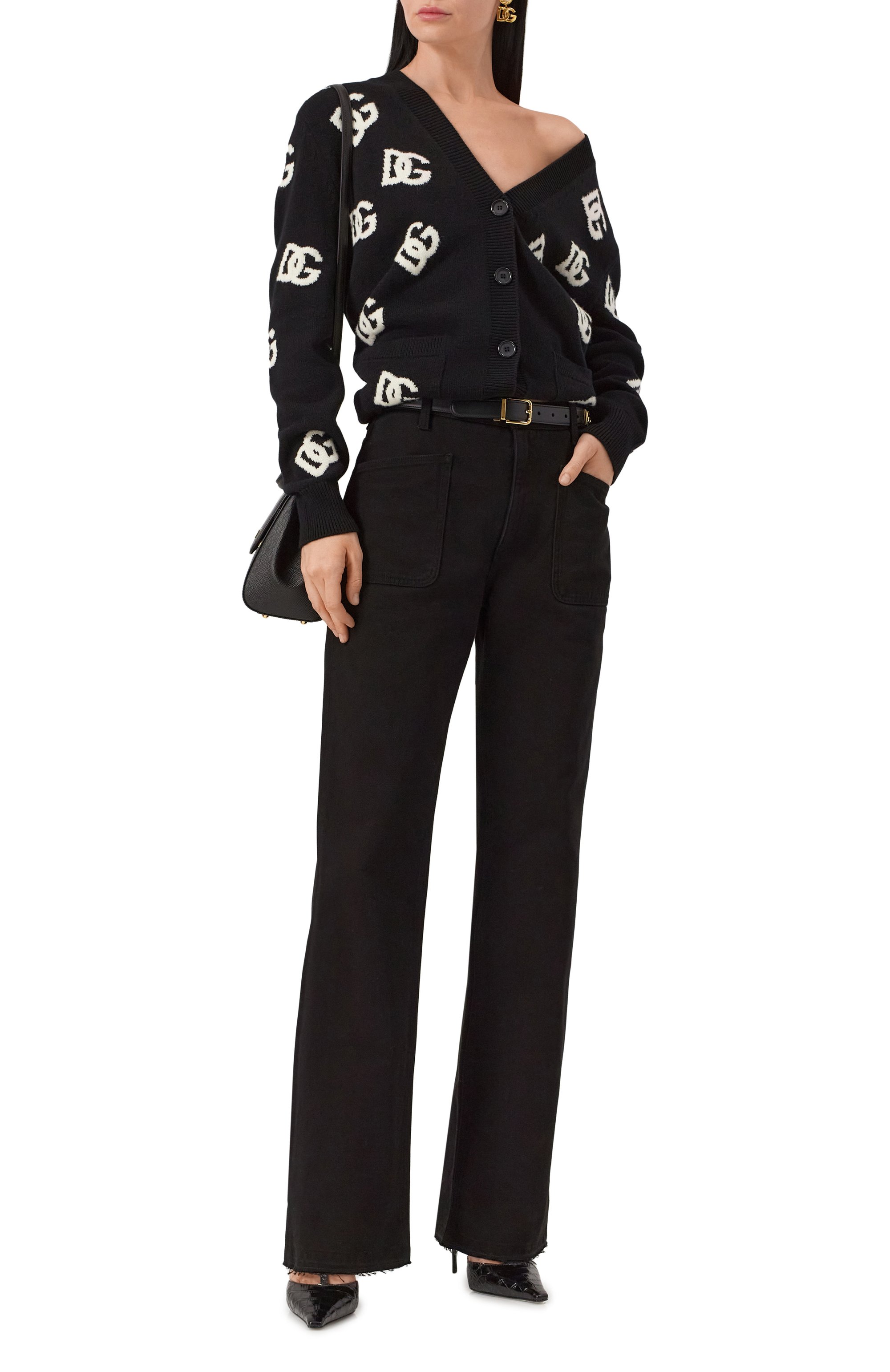 Джинсы DOLCE & GABBANA черного цвета по цене 79150 руб., арт. FTC50D/G8LX8, фото 2 Джинсы DOLCE & GABBANA, арт. FTC50D/G8LX8, фото 2