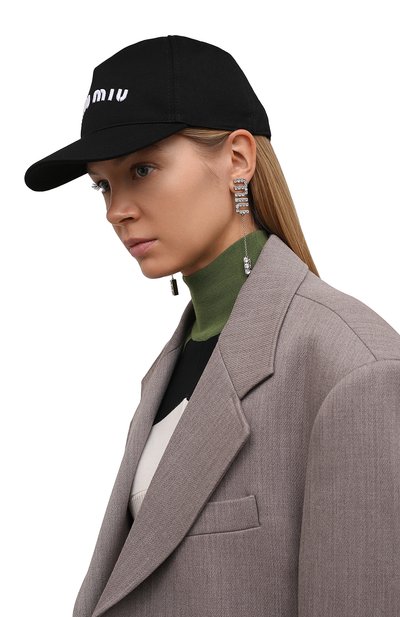 Хлопковая бейсболка MIU MIU, арт. 5HC179-2DOQ-F0967, фото 2