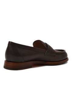 Женские кожаные пенни-лоферы SANTONI коричневого цвета, арт. WUQG59462BJ2NLGA | Фото 5 (Подошва: Плоская; Материал внутренний: Натуральная кожа; Материал сплава: Проставлено; Каблук высота: Низкий; Драгоценные камни: Проставлено; Материал внешний: Натуральная кожа)