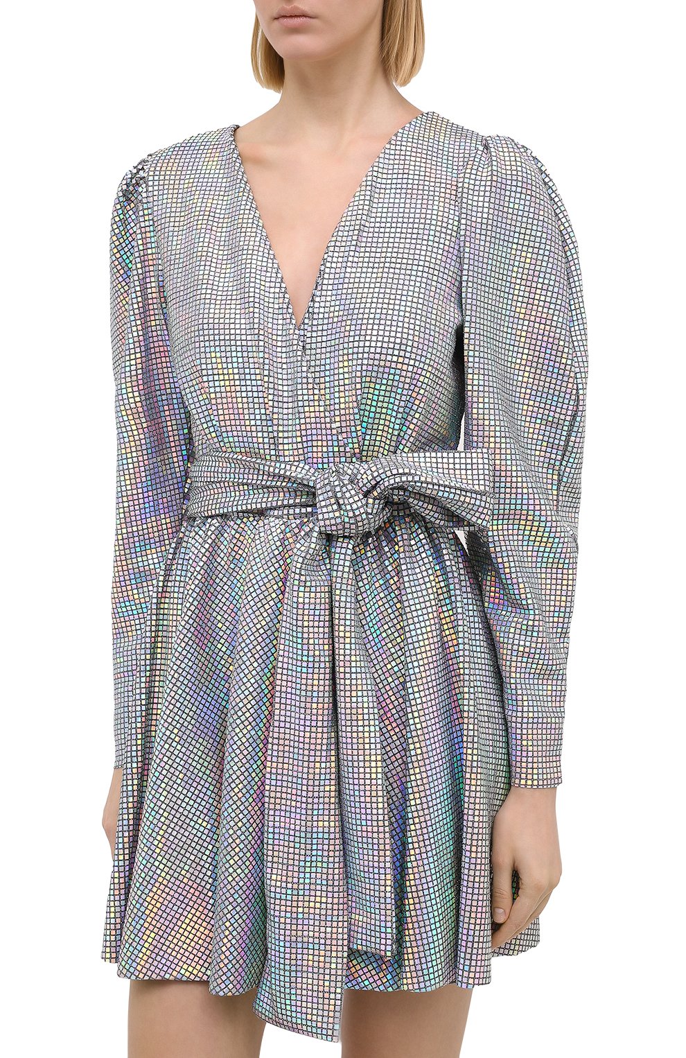 Платье MSGM серебряного цвета по цене 46900 руб., арт. 2941MDA152 207662, фото 3 Платье MSGM, арт. 2941MDA152 207662, фото 3