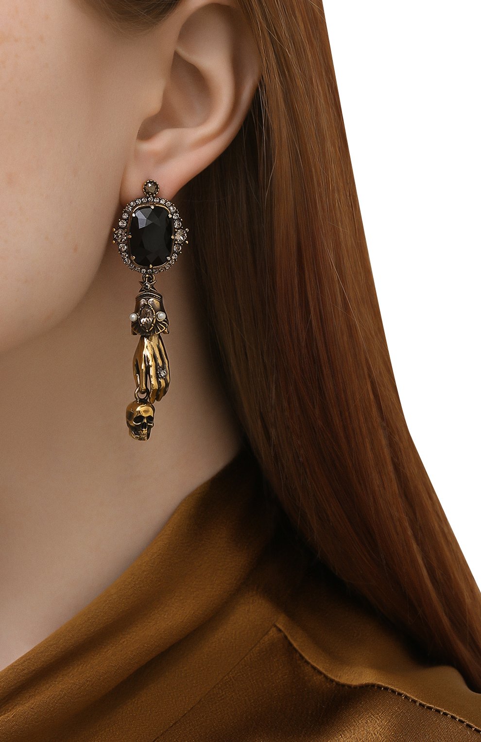 Серьги ALEXANDER MCQUEEN золотого цвета по цене 58200 руб., арт. 650458/J160Z, фото 3 Серьги ALEXANDER MCQUEEN, арт. 650458/J160Z, фото 3