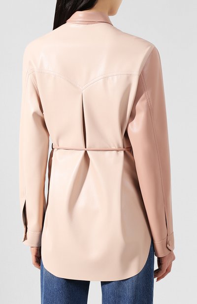 Рубашка с поясом NANUSHKA, арт. EDDY_BLUSH PATCHW0RK_VEGAN LEATHER, фото 4