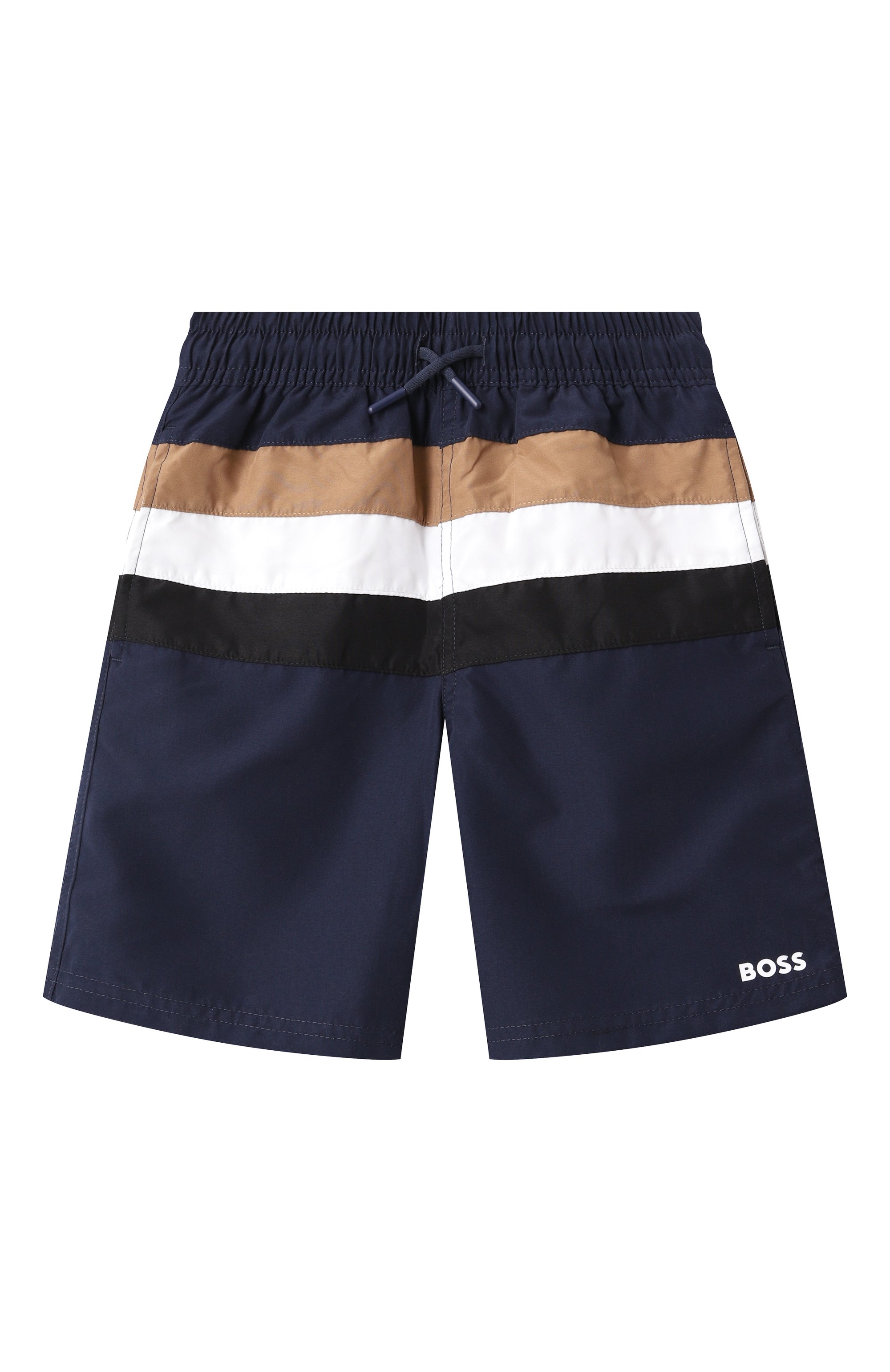 Плавки-шорты BOSS темно-синего цвета по цене 14200 руб., арт. J51975, фото 1 Плавки-шорты BOSS, арт. J51975, фото 1