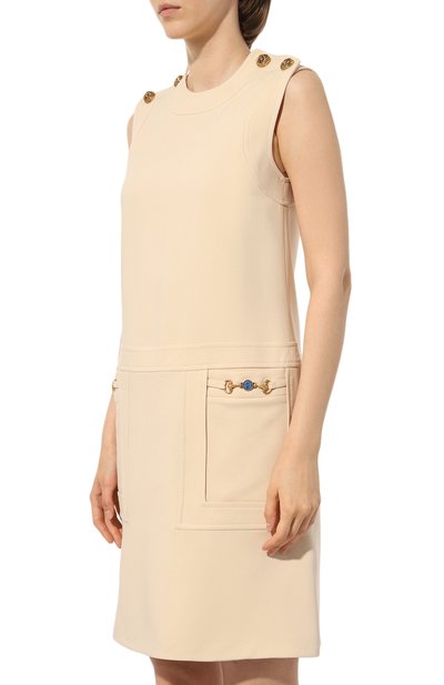 Платье из шелка и шерсти GUCCI, арт. 601911 ZAD88, фото 3