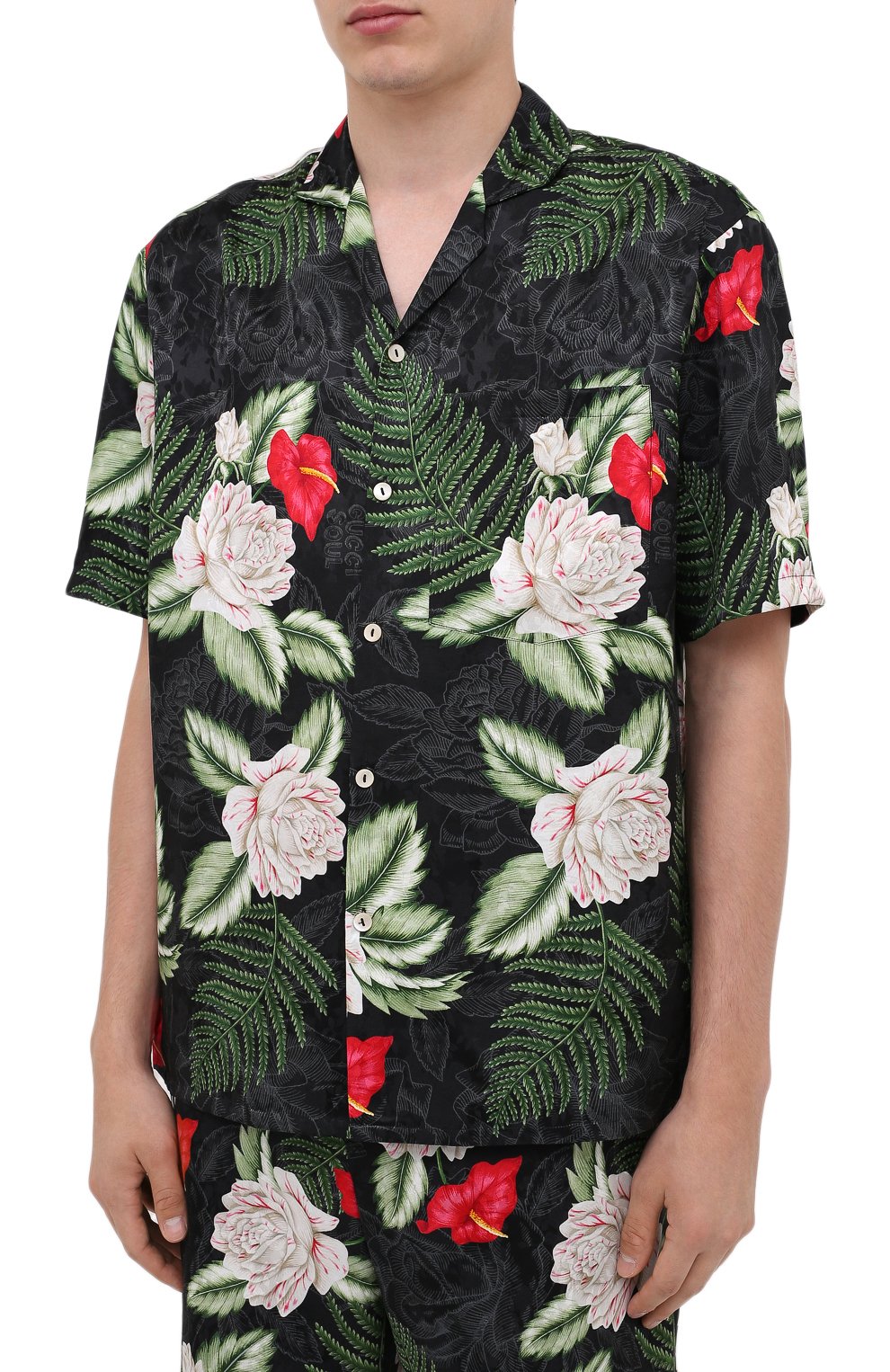 Рубашка из вискозы и шелка GUCCI, арт. 624524/ZAEMQ, фото 3