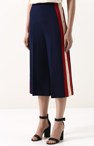 Укороченные брюки из смеси шелка и шерсти GUCCI, арт. 494476/ZHM18, фото 3