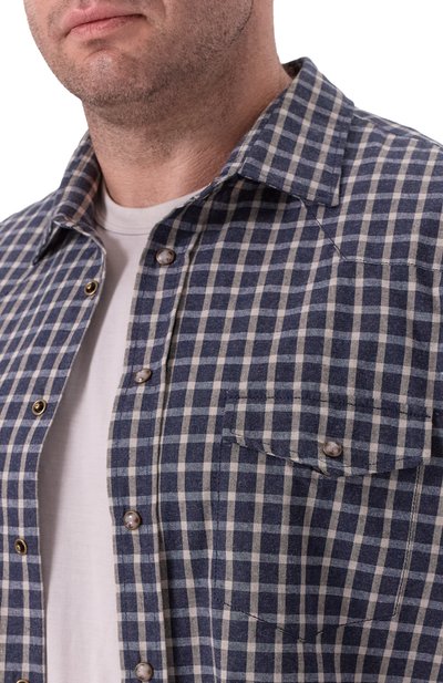 Хлопковая рубашка VAN LAACK темно-синего цвета по цене 38450 руб., арт. VL-RAM01-K/156639/3XL-6XL, фото 5 Хлопковая рубашка VAN LAACK, арт. VL-RAM01-K/156639/3XL-6XL, фото 5