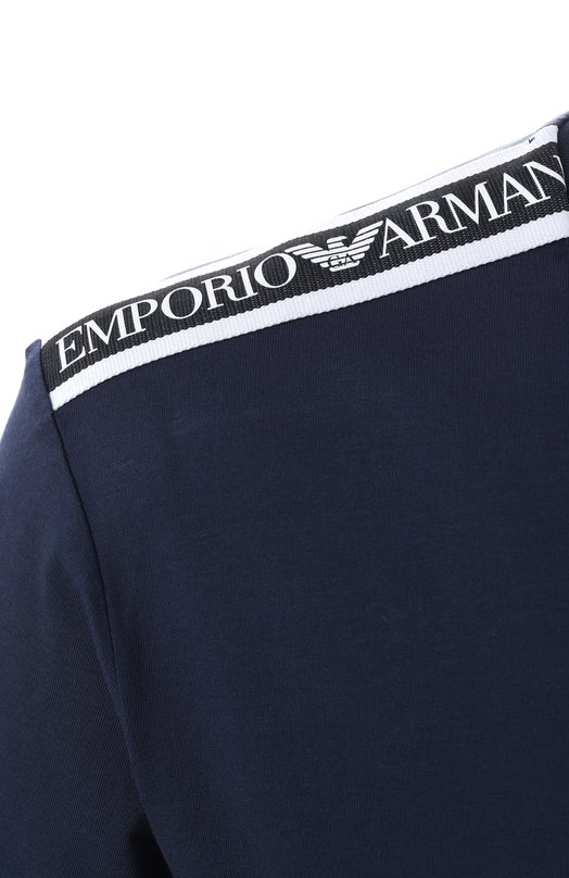 Хлопковая футболка Emporio Armani EM000574/AF12333 Синий  EM000574/AF12333 Фото 6