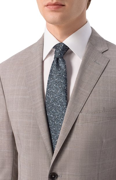 Шелковый галстук ZILLI темно-синего цвета по цене 38600 руб., арт. CRAV02M0600VGTCH0, фото 2 Шелковый галстук ZILLI, арт. CRAV02M0600VGTCH0, фото 2